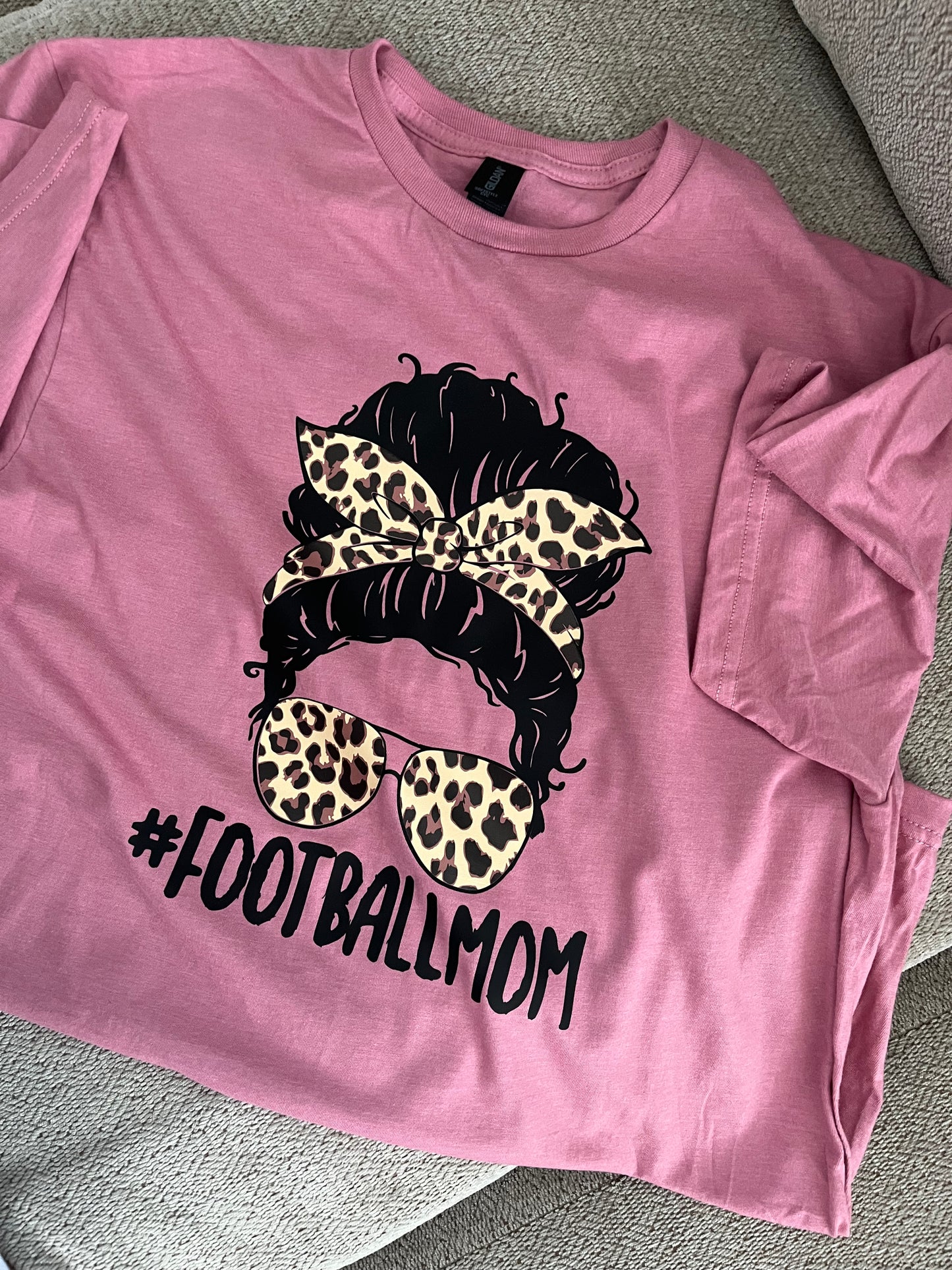 Football Mom 100% Cotton T-Shirt