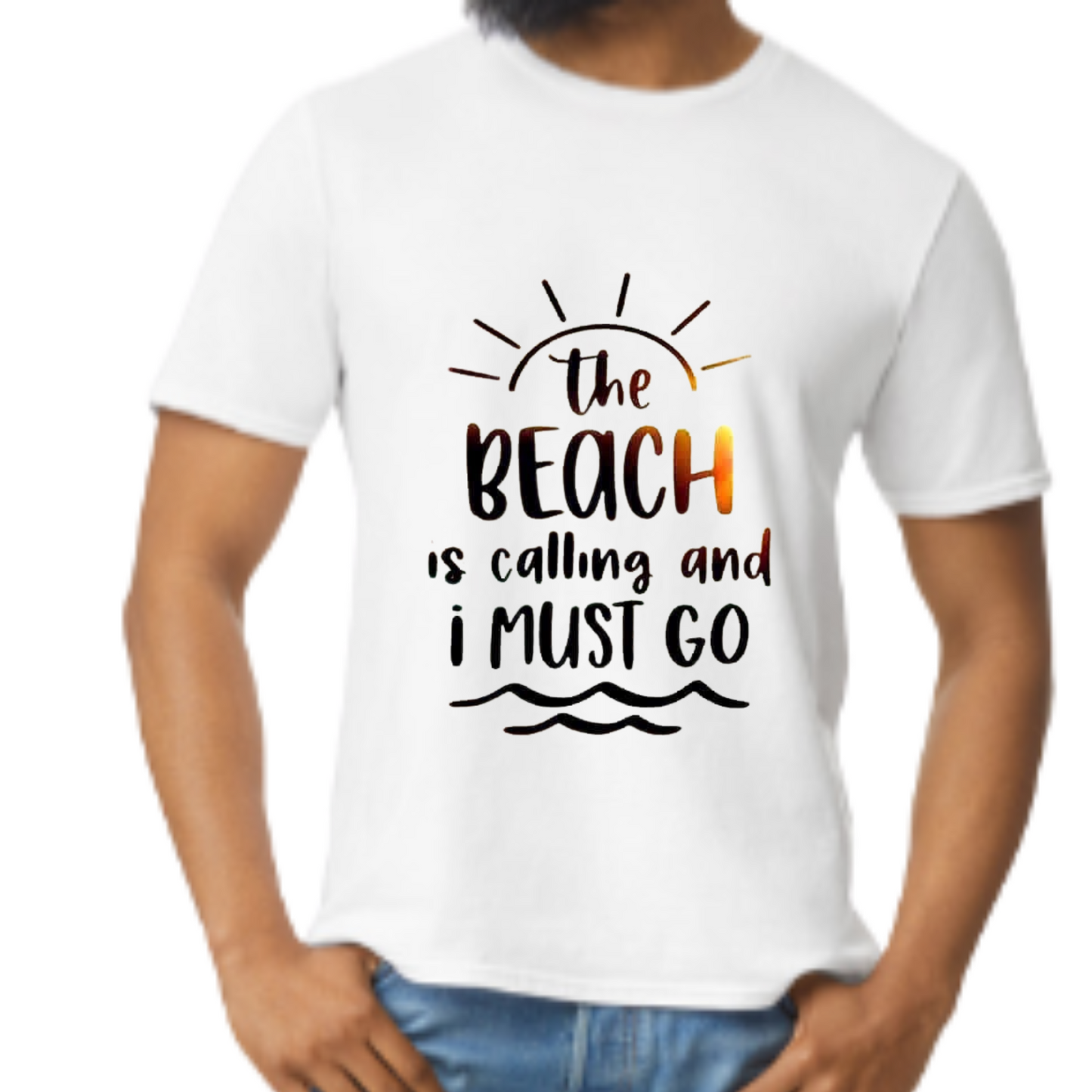 Cotton T-Shirt - The Beach is Calling
