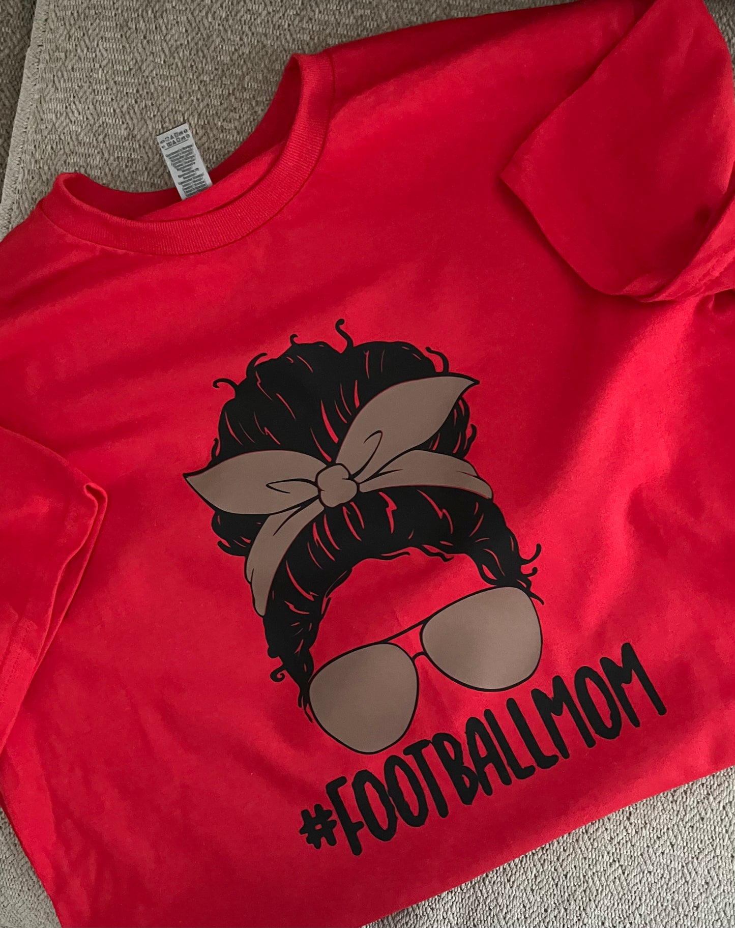 Football Mom 100% Cotton T-Shirt