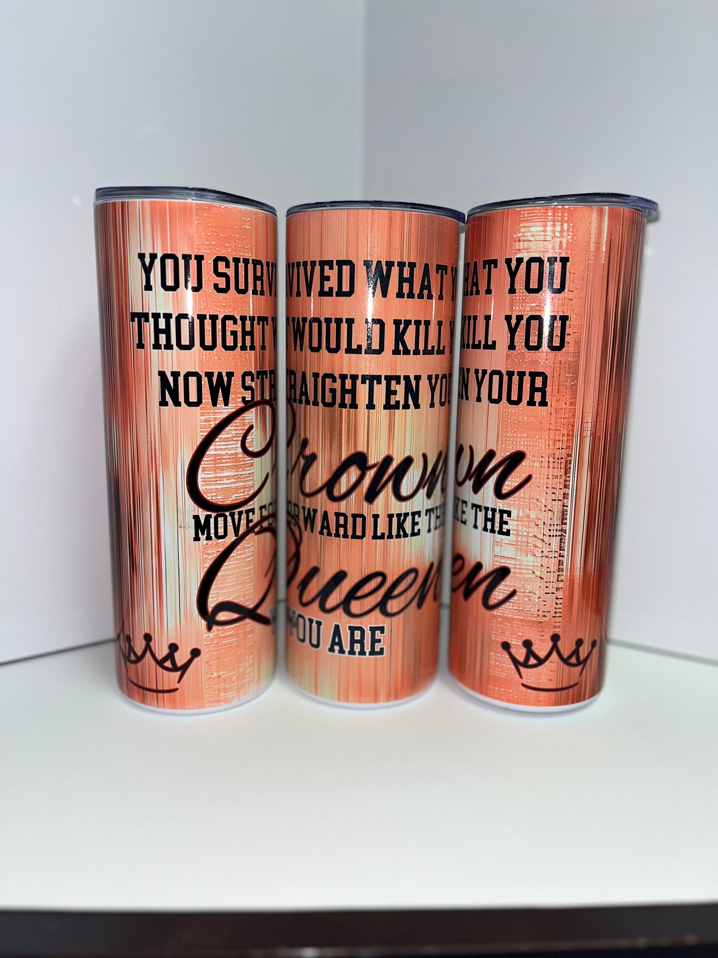 20 oz Straight Sublimation Tumbler - Crown