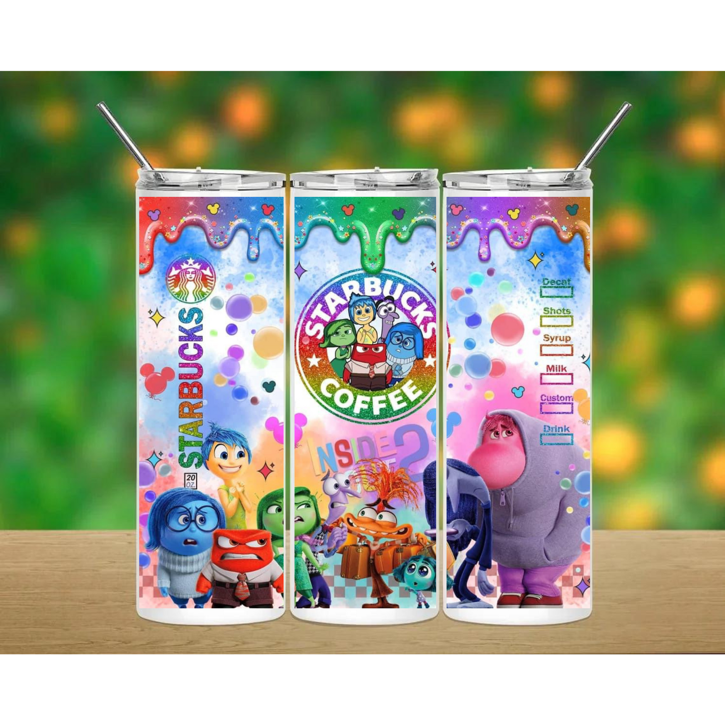 20 oz Straight Sublimation Tumbler - Starbucks Inside Out 2
