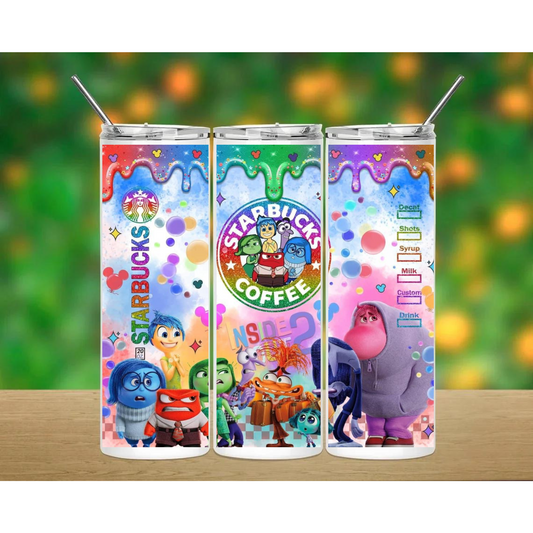20 oz Straight Sublimation Tumbler - Starbucks Inside Out 2