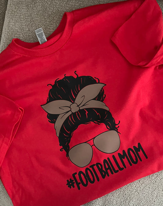 Football Mom 100% Cotton T-Shirt