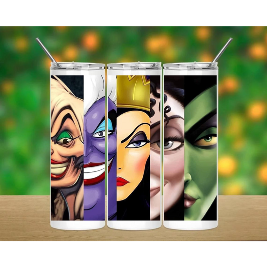 20 oz Straight Sublimation Tumbler - Women Villians