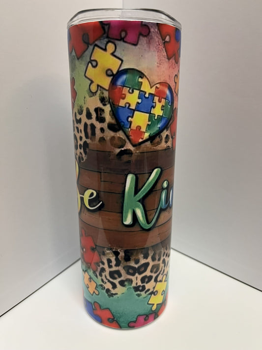 20 oz Straight Sublimation Tumbler - Be Kind