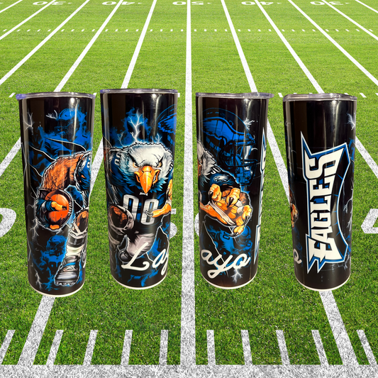 20 oz Straight Sublimation Tumbler - NFL Philadelphia Eagles