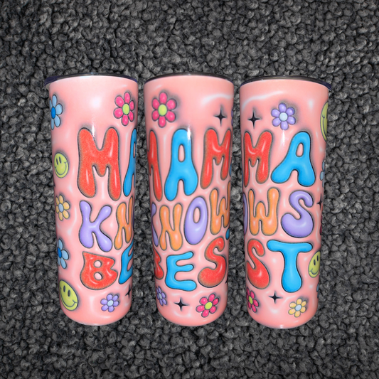 20 oz Sublimation Tumbler - Mama Knows Best