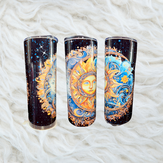 20 oz Sublimation Tumbler - Sun, Moon