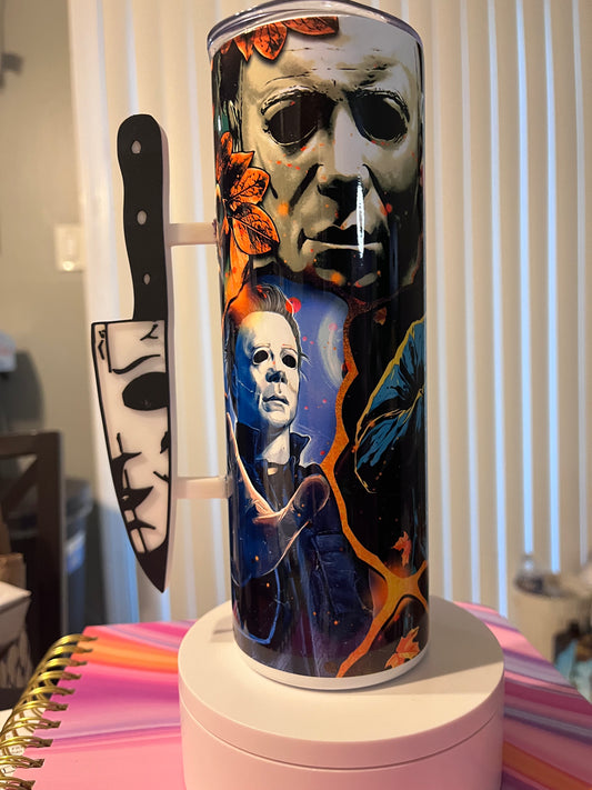 Michael Myers With Handle 20 oz Tumbler