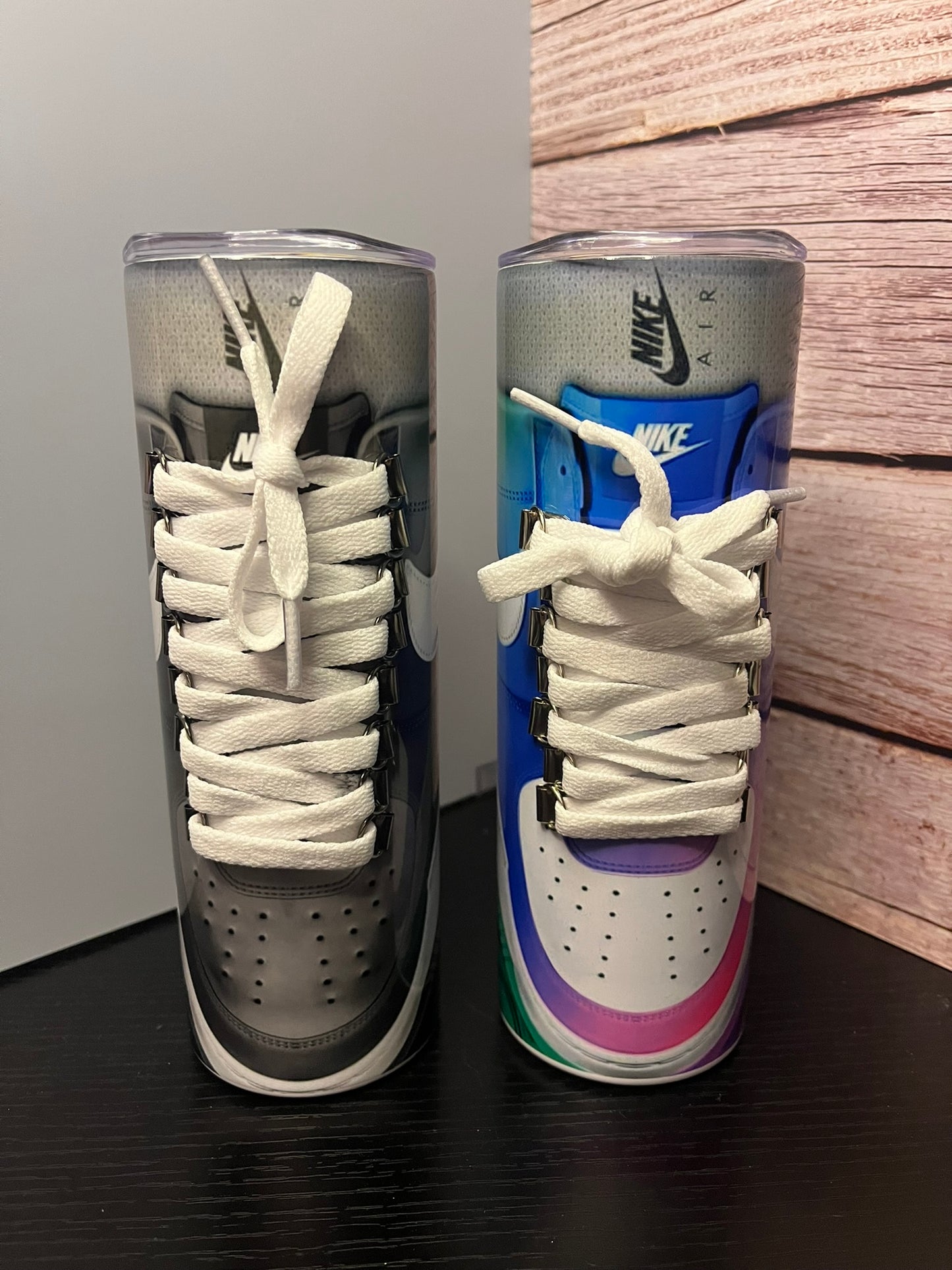 20 oz Straight Sublimation Tumbler - Nike Tumbler, Black/White & Multicolor
