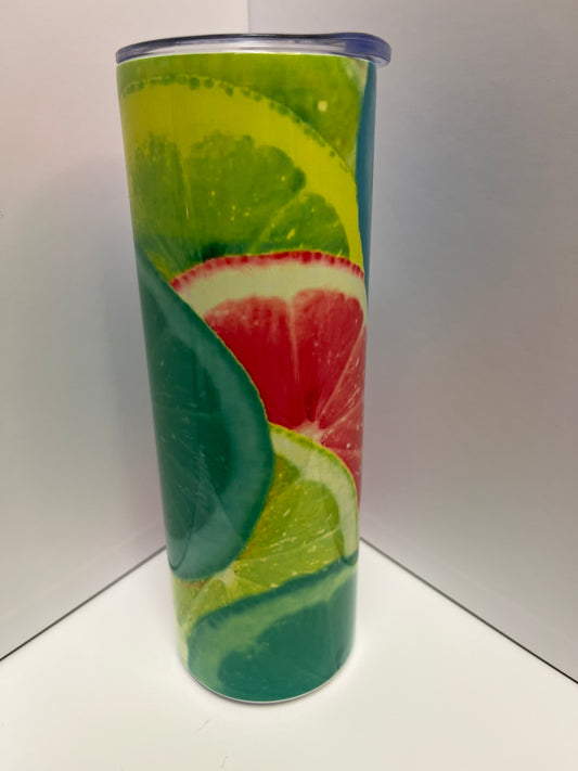 20 oz Straight Sublimation Tumbler - Lemon/Lime