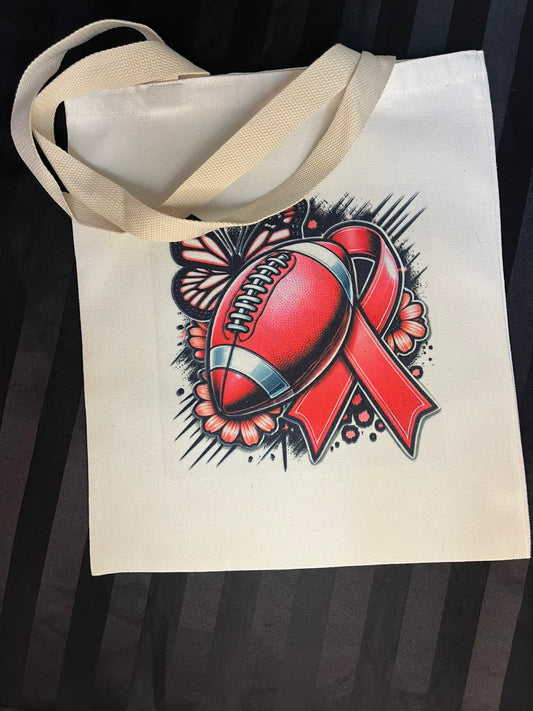 Football/Breast Cancer Awareness Ribbon - $8
